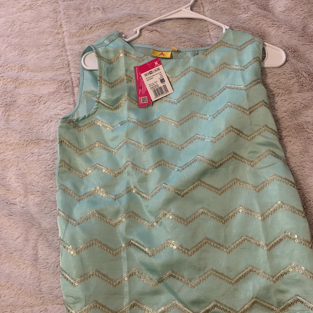Silk shirt from India NWT size medium blue